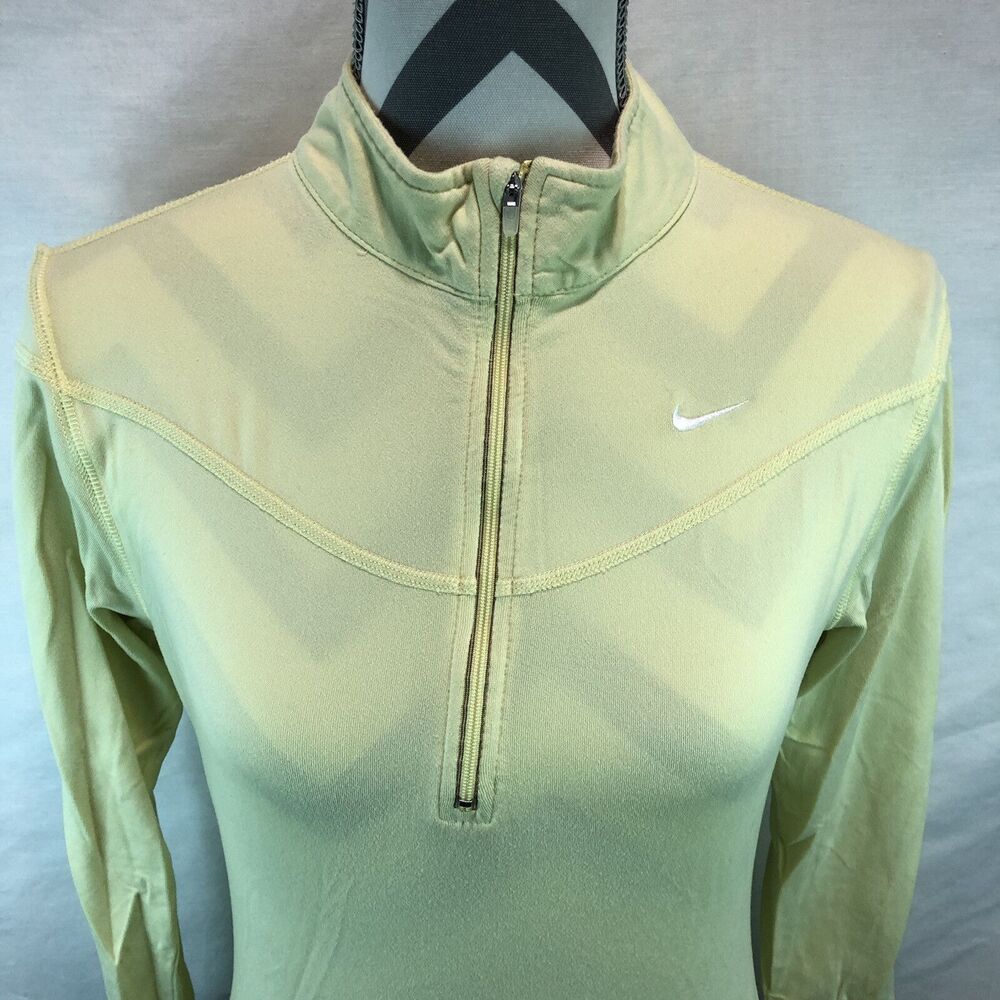 Nike Fit Dry 1/4 Zip Long Sleeve Mesh Back Athletic Shirt 279554-732 Medium R25